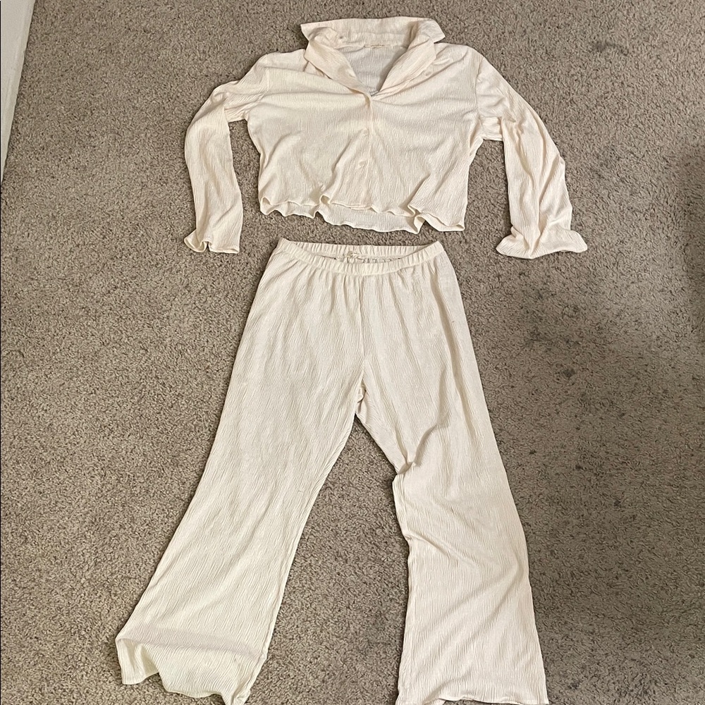 Cream Women's Pants & Jumpsuit Set